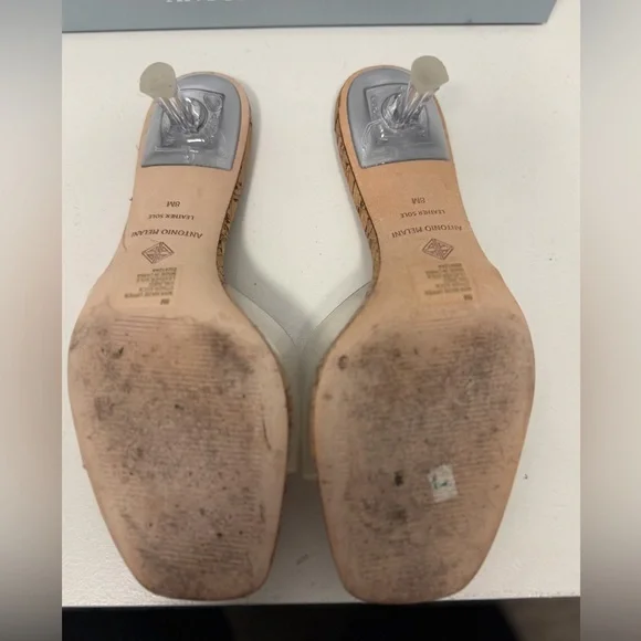 Antonio Melani Cork Sandals with Clear Straps - Picture 5 of 6
